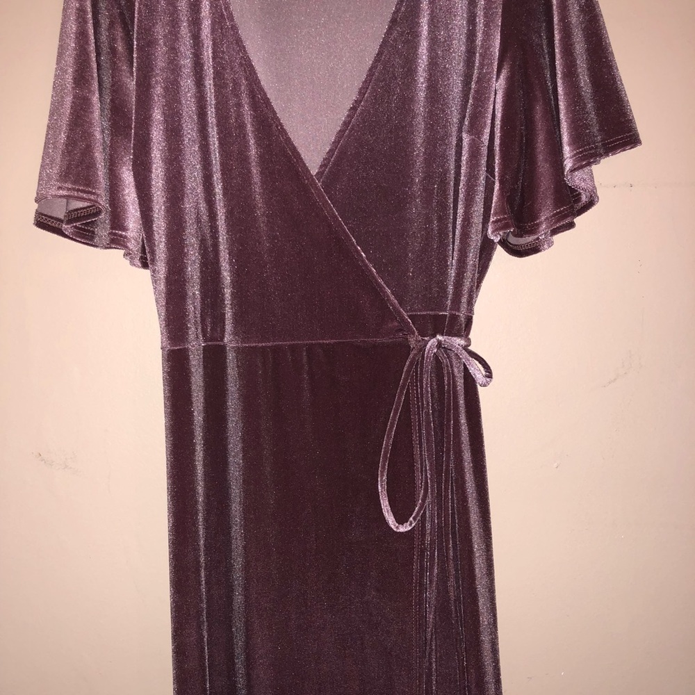 Velvet Maxi Wrap Dress NWT - Picture 8 of 8
